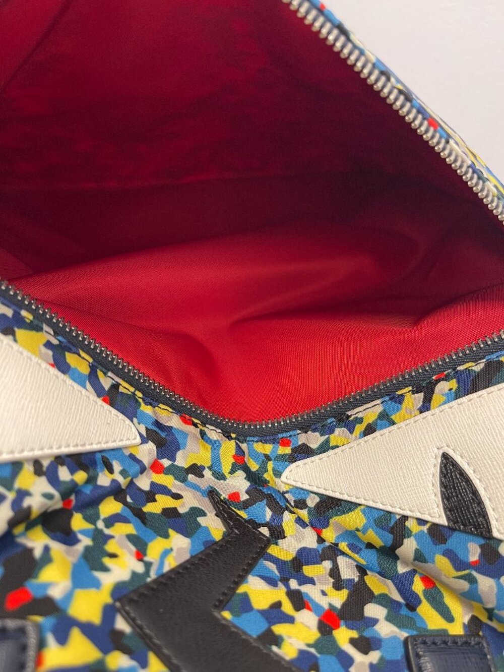 Fendi Monster Nylon Confetti Tote w/ Leather Trim, authentic! - Picture 10 of 15